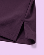 Women's Slim One-Pocket V-neck Top Deep Eggplant - Scrubloop