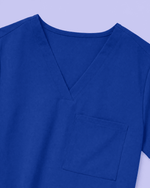 Women's Slim One-Pocket V-neck Top Galaxy Blue - Scrubloop
