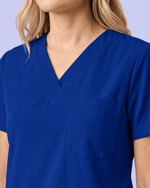 Women's Slim One-Pocket V-neck Top Galaxy Blue - Scrubloop