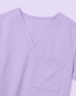 Women's Slim One-Pocket V-neck Top Lavender - Scrubloop