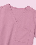 Women's Slim One-Pocket V-neck Top Lilac - Scrubloop