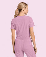 Women's Slim One-Pocket V-neck Top Lilac - Scrubloop