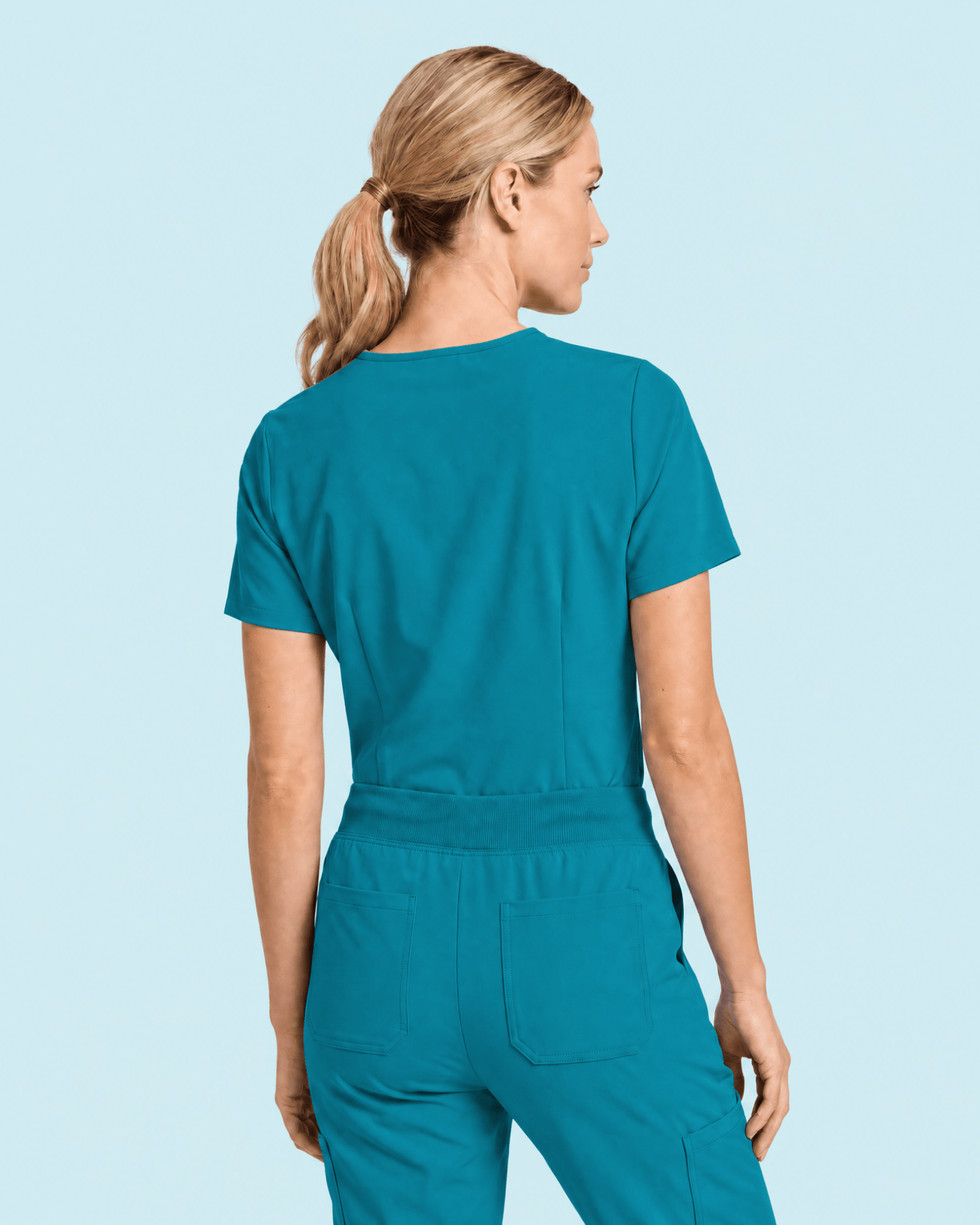 Women's Slim One-Pocket V-neck Top Marina - Scrubloop