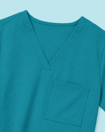 Women's Slim One-Pocket V-neck Top Marina - Scrubloop