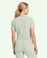 Women's Slim One-Pocket V-neck Top Mint - Scrubloop
