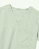 Women's Slim One-Pocket V-neck Top Mint - Scrubloop