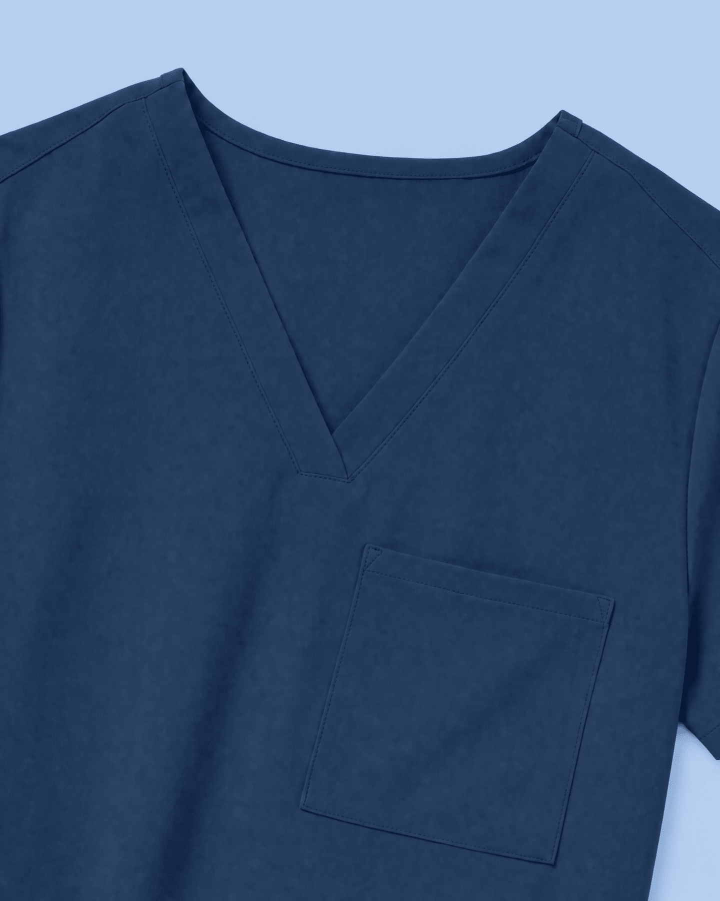 Women's Slim One-Pocket V-neck Top Ocean - Scrubloop