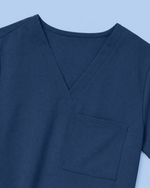 Women's Slim One-Pocket V-neck Top Ocean - Scrubloop