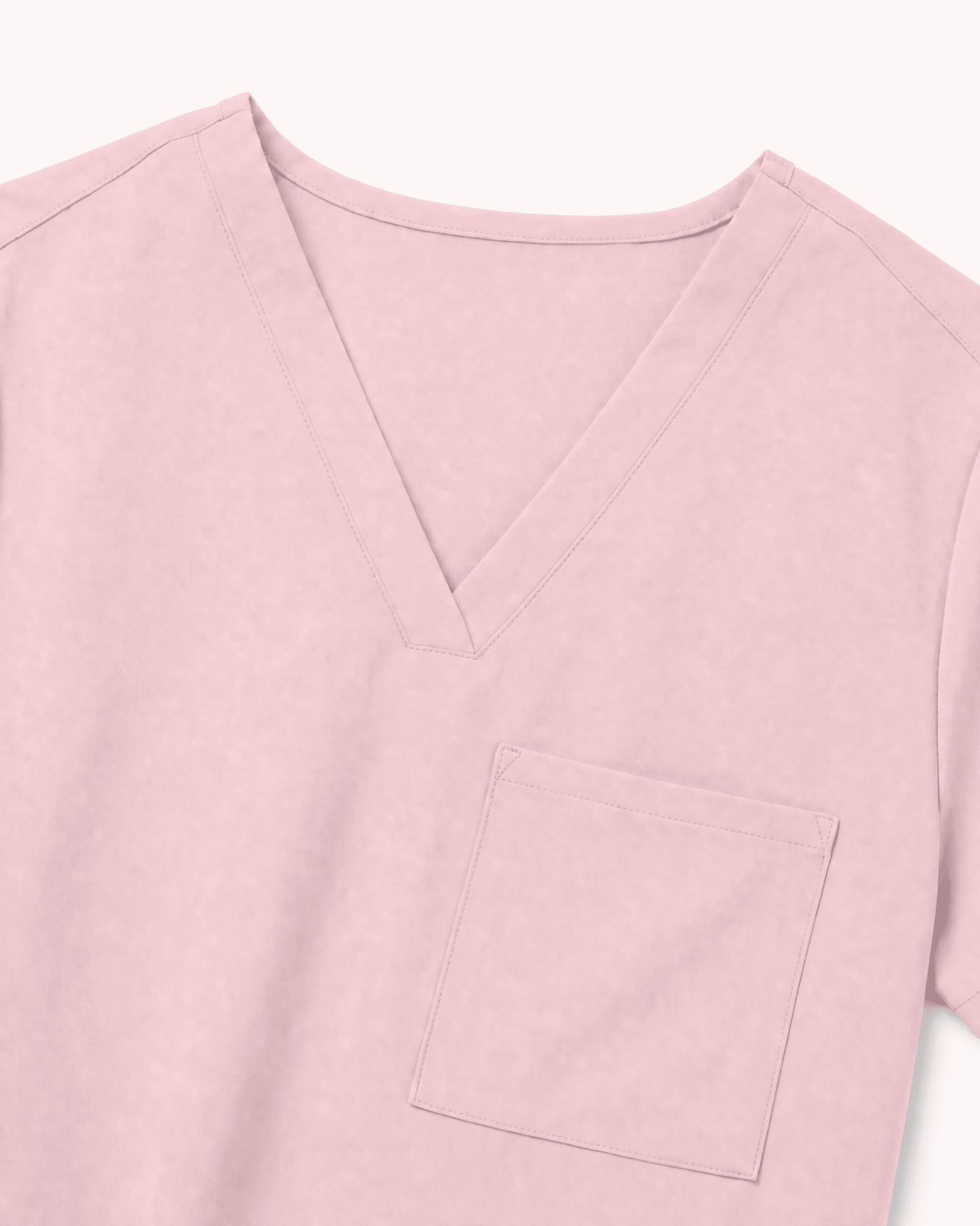 Women's Slim One-Pocket V-neck Top Rose Quartz - Scrubloop