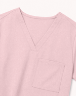 Women's Slim One-Pocket V-neck Top Rose Quartz - Scrubloop