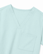 Women's Slim One-Pocket V-neck Top Sky Blue - Scrubloop