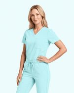 Women's Slim One-Pocket V-neck Top Surf - Scrubloop