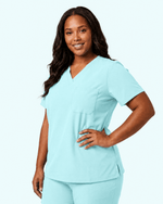 Women's Slim One-Pocket V-neck Top Surf - Scrubloop