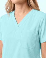 Women's Slim One-Pocket V-neck Top Surf - Scrubloop