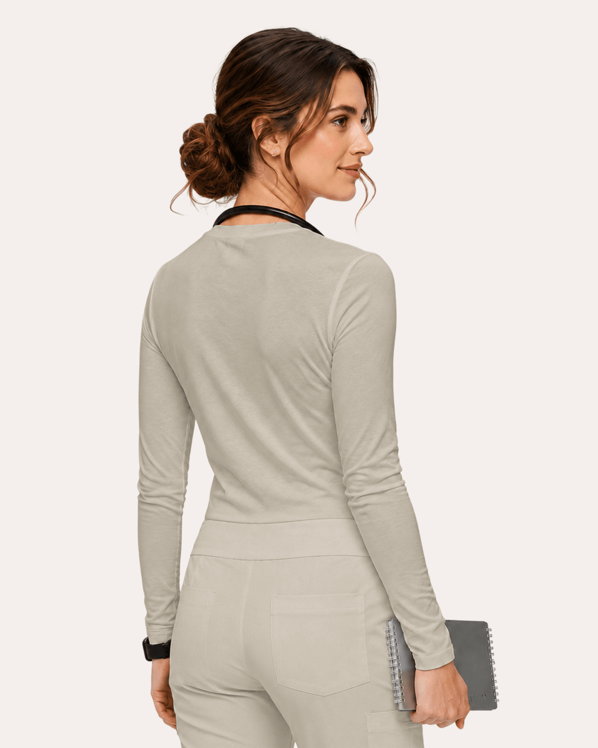 Women's Supersoft Long-Sleeve Underscrub Birch - Scrubloop