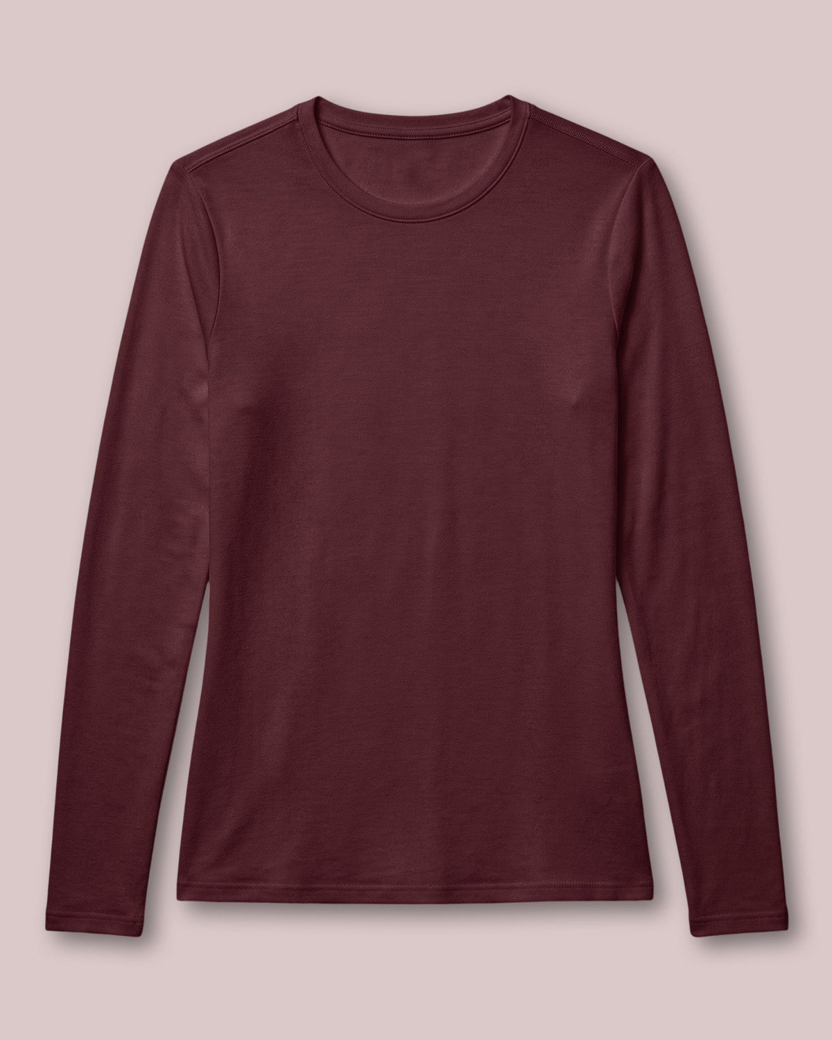 Women's Supersoft Long-Sleeve Underscrub Burgundy - Scrubloop