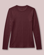 Women's Supersoft Long-Sleeve Underscrub Burgundy - Scrubloop