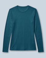 Women's Supersoft Long-Sleeve Underscrub Caribbean Blue - Scrubloop