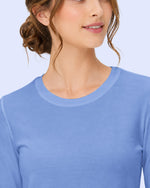 Women's Supersoft Long-Sleeve Underscrub Ceil Blue - Scrubloop