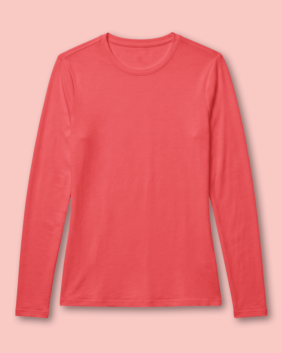 Women's Supersoft Long-Sleeve Underscrub Coral - Scrubloop
