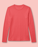 Women's Supersoft Long-Sleeve Underscrub Coral - Scrubloop