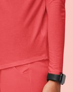 Women's Supersoft Long-Sleeve Underscrub Coral - Scrubloop