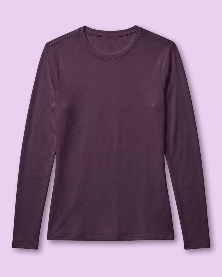 Women's Supersoft Long-Sleeve Underscrub Deep Eggplant