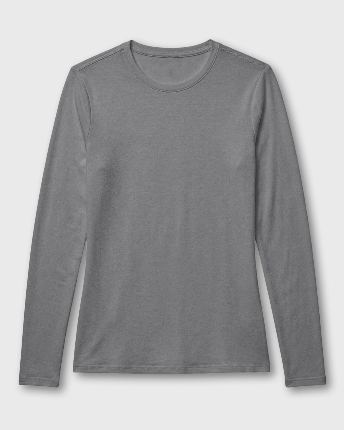 Women's Supersoft Long-Sleeve Underscrub Heather Gray - Scrubloop