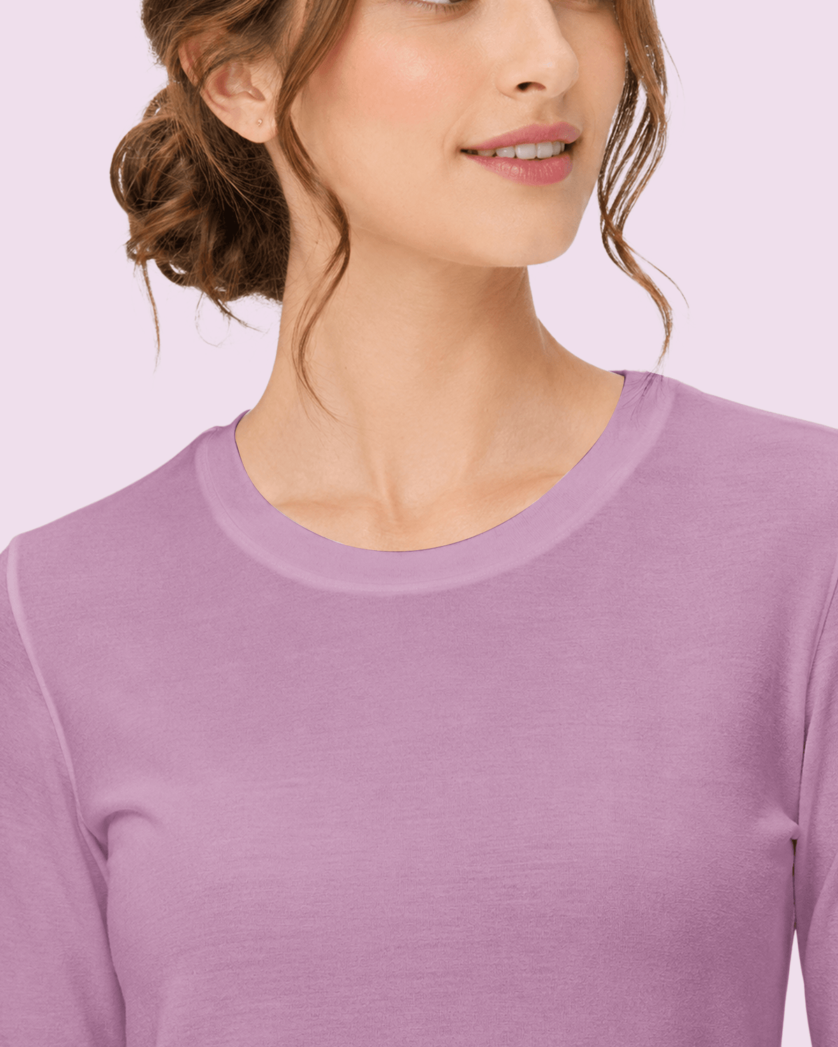 Women's Supersoft Long-Sleeve Underscrub Lilac - Scrubloop