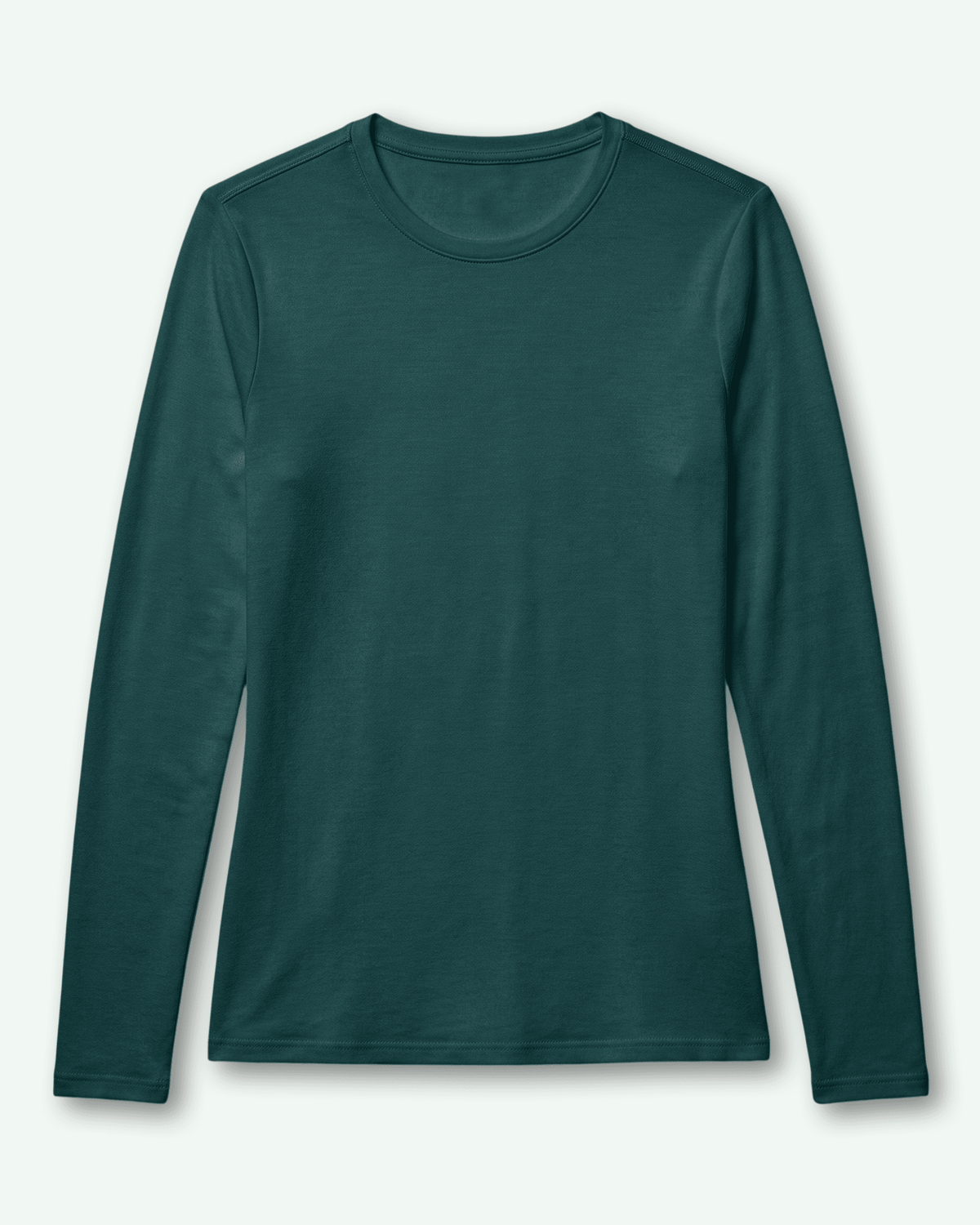 Women's Supersoft Long-Sleeve Underscrub Midnight Green - Scrubloop