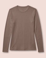 Women's Supersoft Long-Sleeve Underscrub Mocha - Scrubloop