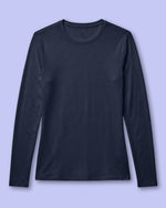 Women's Supersoft Long-Sleeve Underscrub Navy - Scrubloop