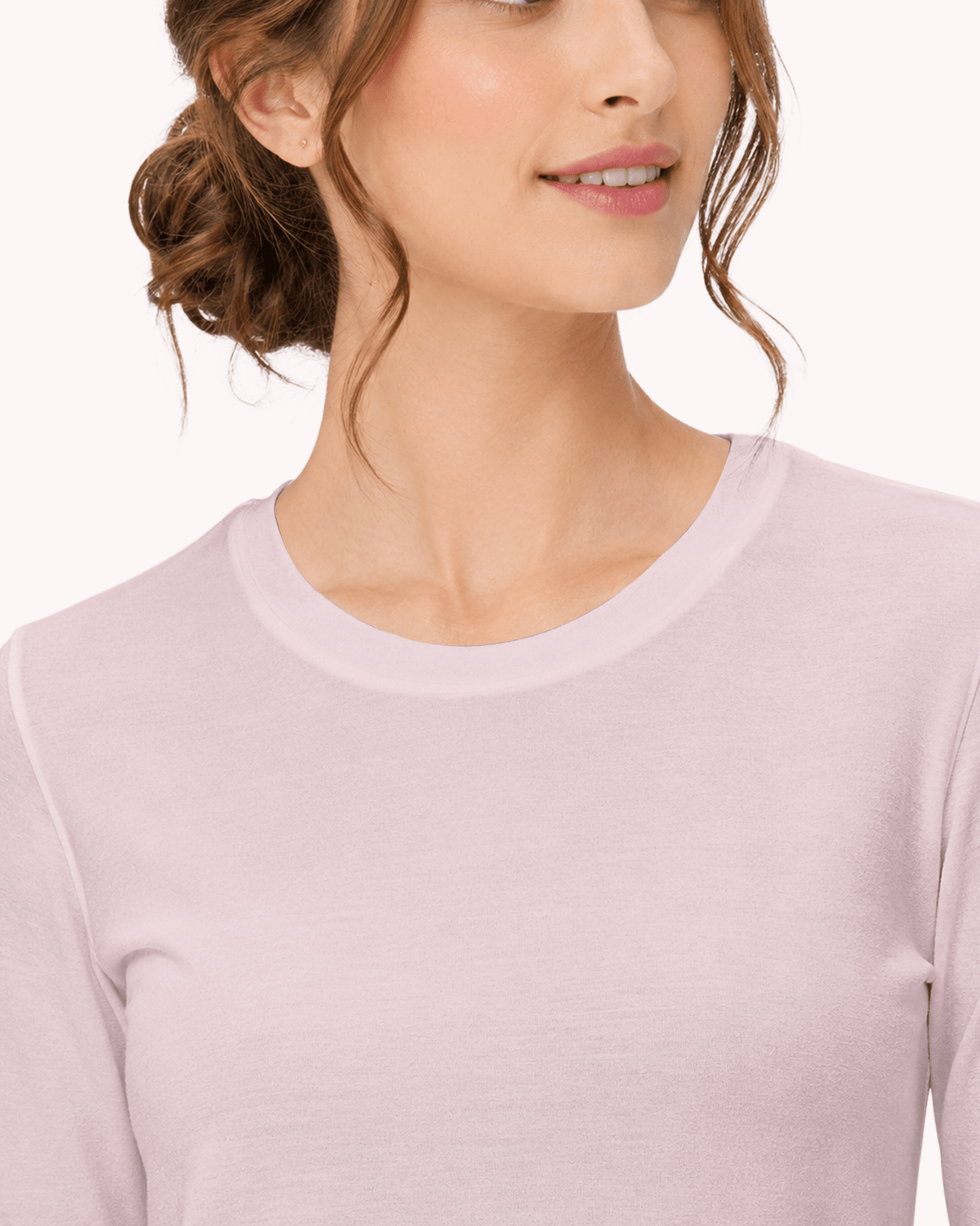 Women's Supersoft Long-Sleeve Underscrub Rose Quartz - Scrubloop