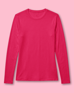 Women's Supersoft Long-Sleeve Underscrub Sangria - Scrubloop