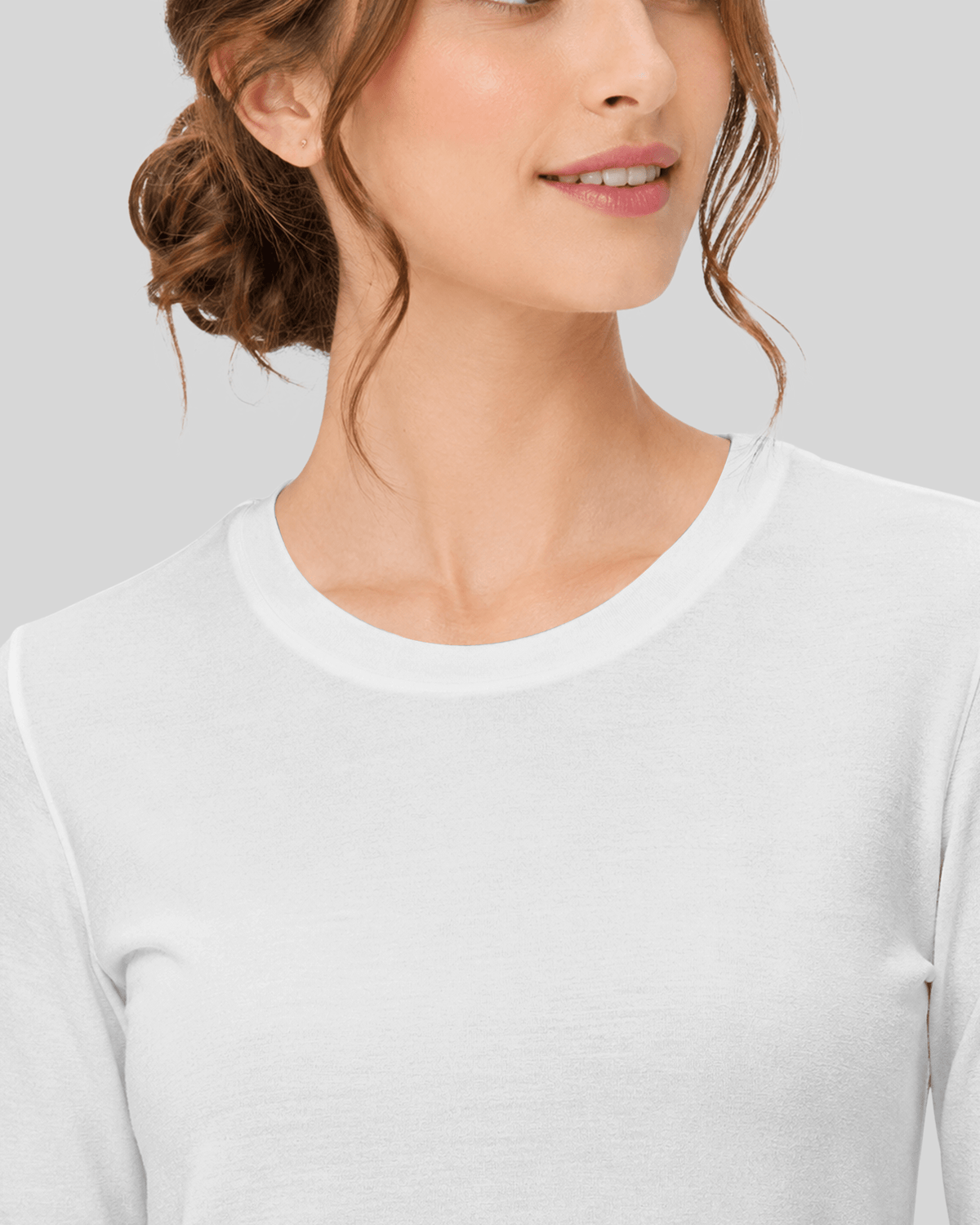 Women's Supersoft Long-Sleeve Underscrub White - Scrubloop