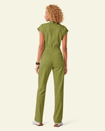 Women's Wide Leg Jumpsuit Avocado - Scrubloop