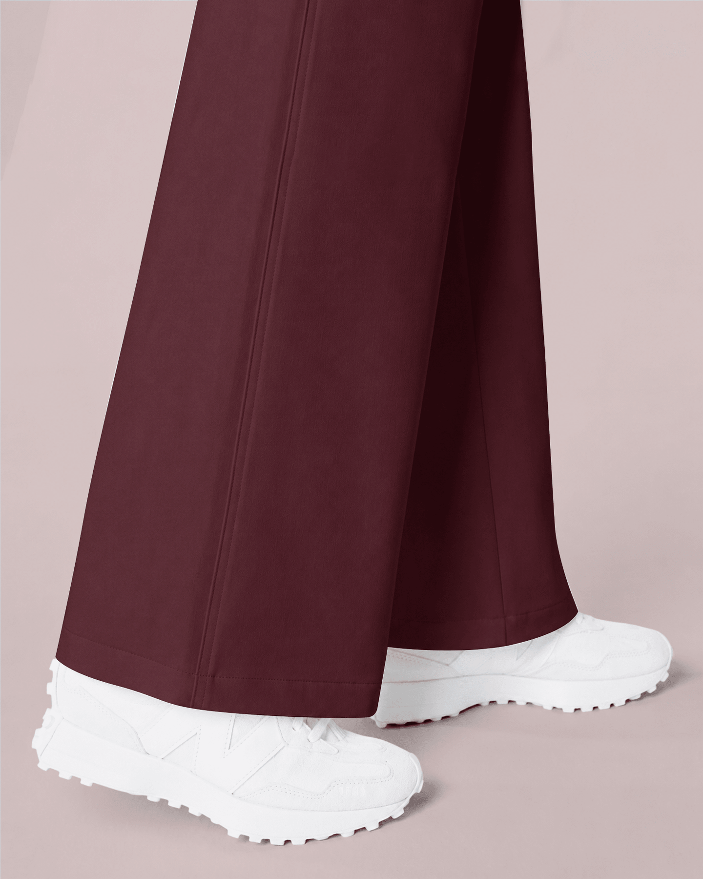 Women's Wide Leg Jumpsuit Burgundy - Scrubloop