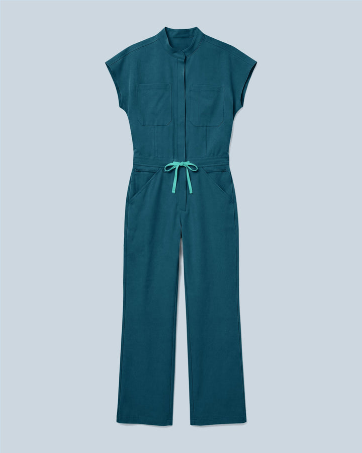 Women's Wide Leg Jumpsuit Caribbean Blue