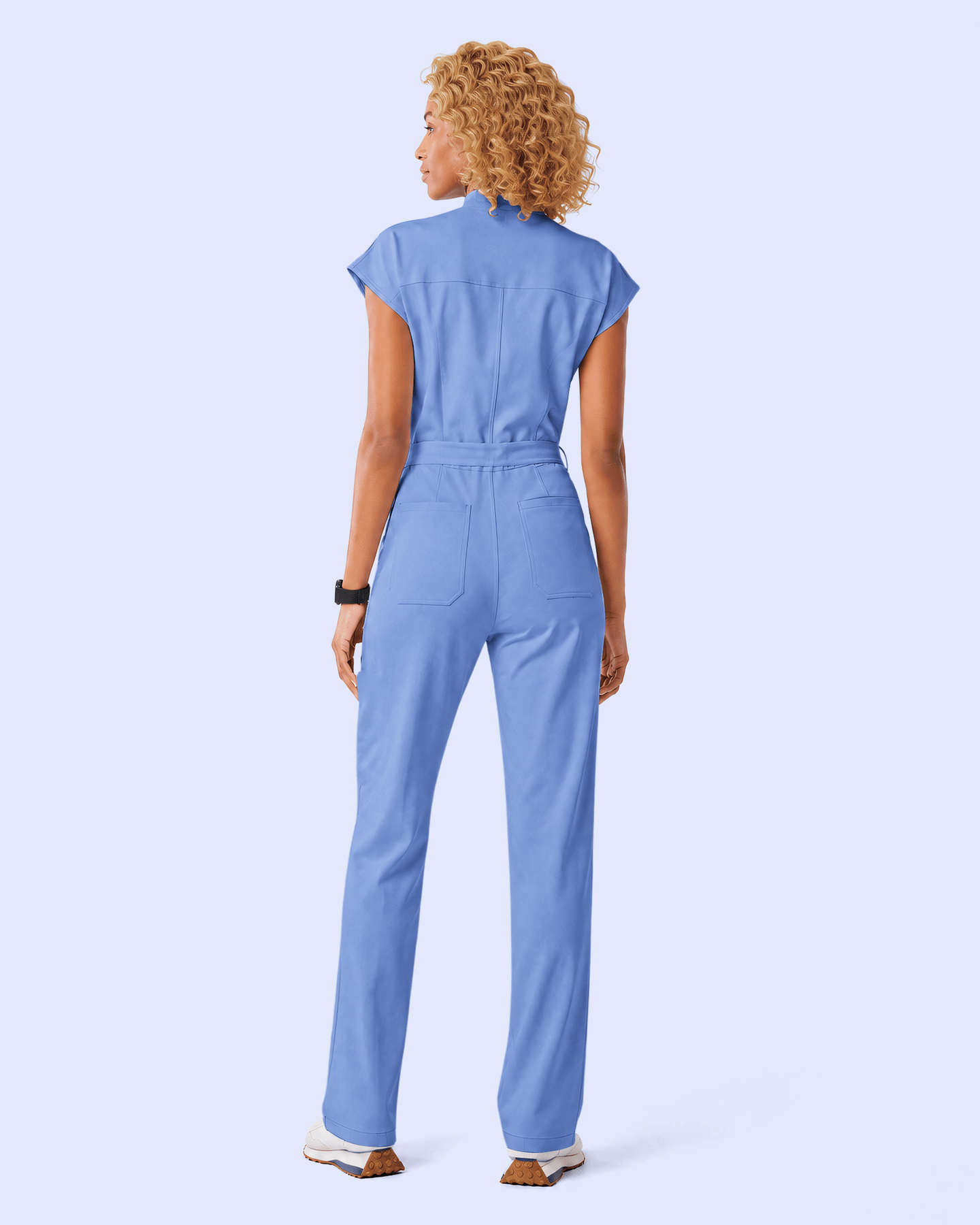 Women's Wide Leg Jumpsuit Ceil Blue - Scrubloop