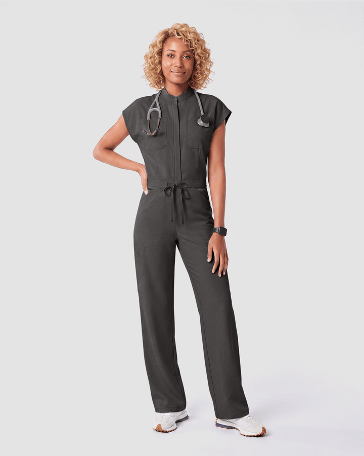 Women's Wide Leg Jumpsuit Charcoal