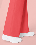 Women's Wide Leg Jumpsuit Coral - Scrubloop