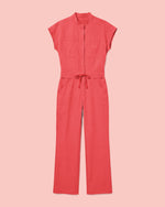 Women's Wide Leg Jumpsuit Coral - Scrubloop