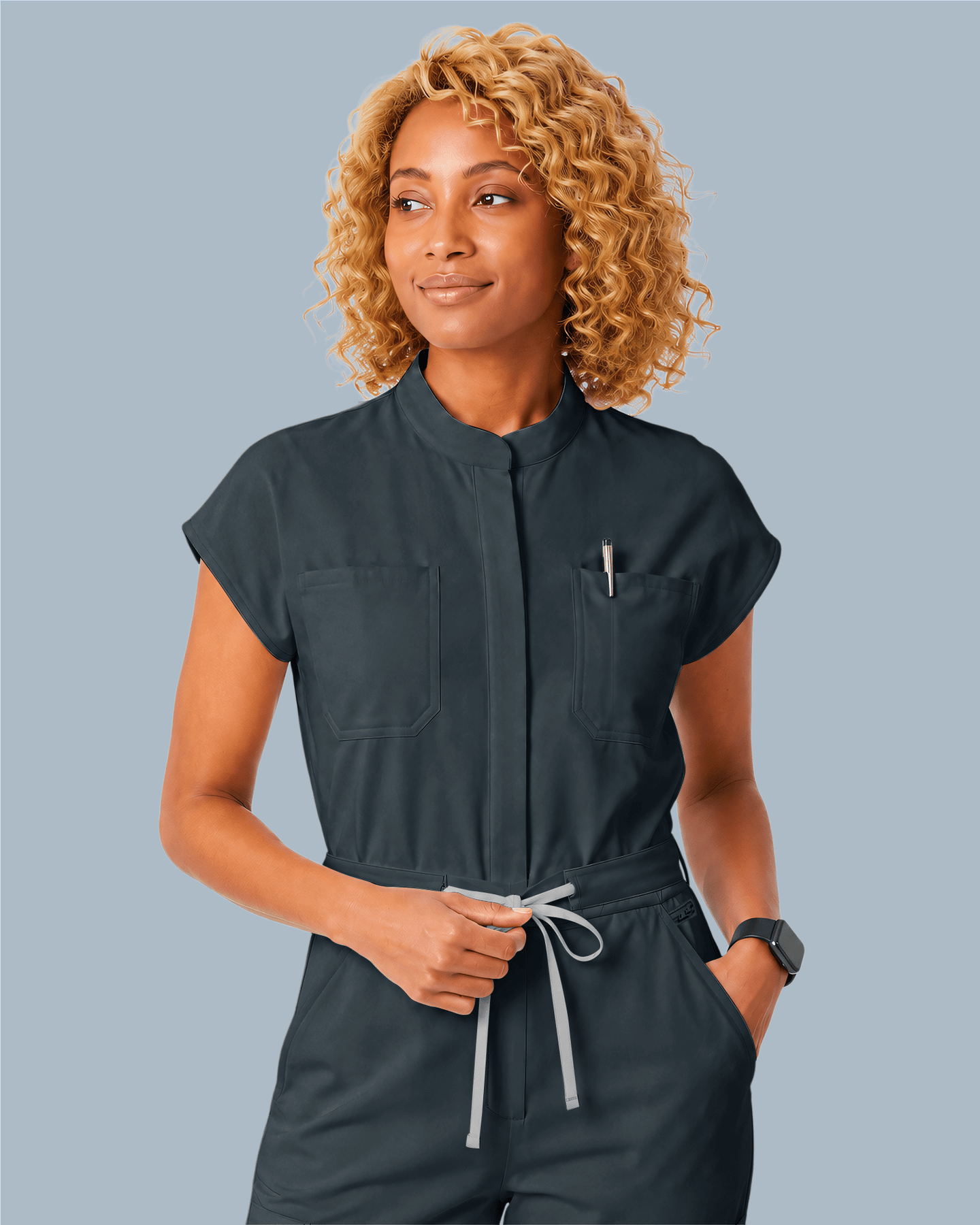 Women's Wide Leg Jumpsuit Dark Harbor - Scrubloop