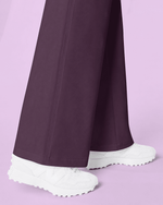 Women's Wide Leg Jumpsuit Deep Eggplant - Scrubloop
