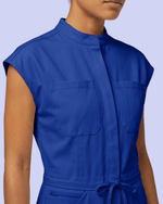 Women's Wide Leg Jumpsuit Galaxy Blue - Scrubloop