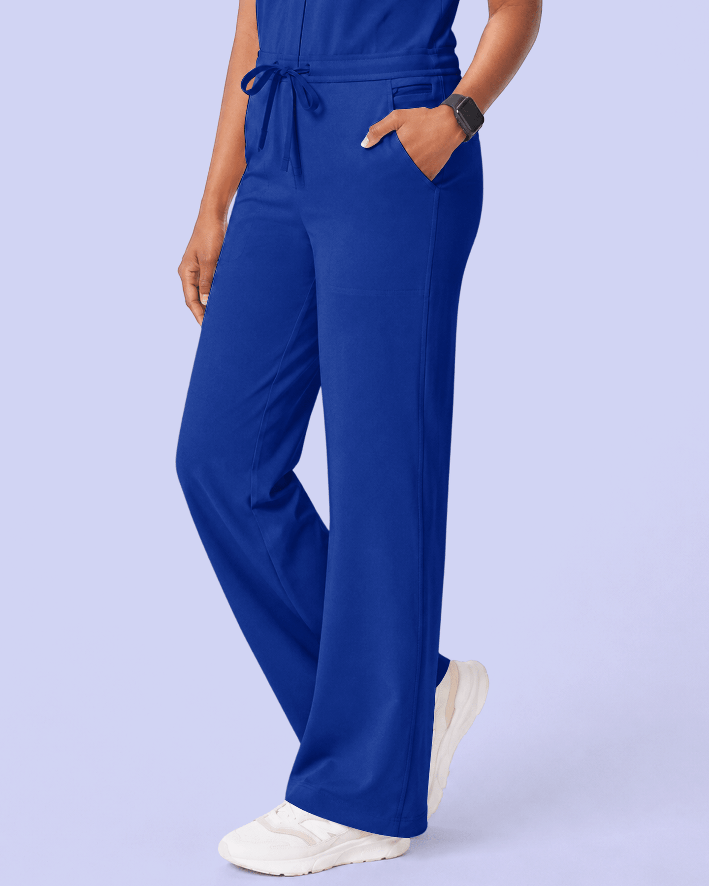 Women's Wide Leg Jumpsuit Galaxy Blue - Scrubloop