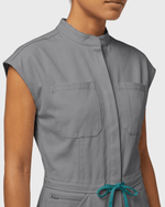 Women's Wide Leg Jumpsuit Heather Gray - Scrubloop