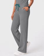 Women's Wide Leg Jumpsuit Heather Gray - Scrubloop
