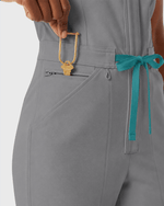 Women's Wide Leg Jumpsuit Heather Gray - Scrubloop
