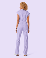 Women's Wide Leg Jumpsuit Lavender - Scrubloop
